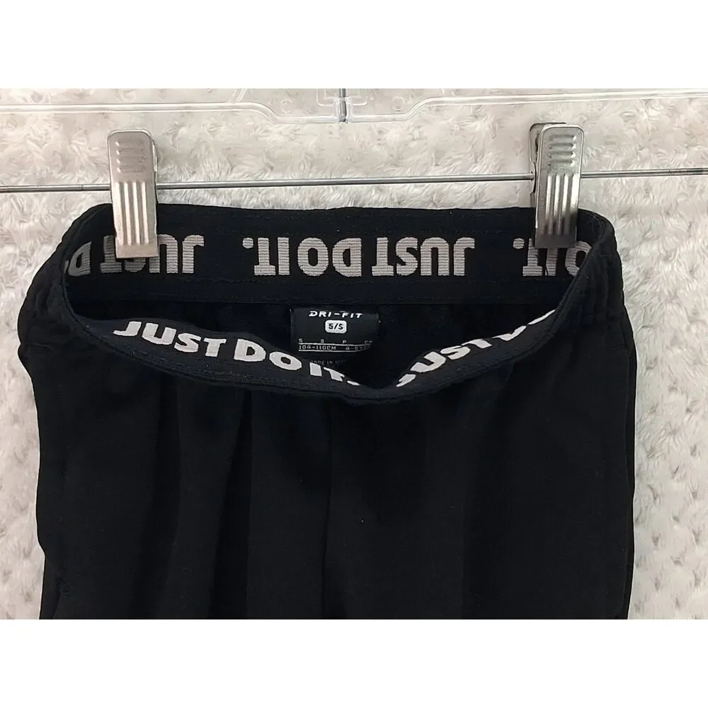 Nike Dri-Fit Therma Youth 4/5 Small Black Athletic Sweatpants